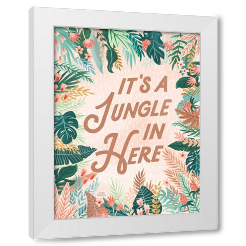 Jungle Hangout VI White Modern Wood Framed Art Print by Marshall, Laura