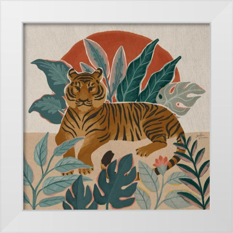 Big Cat Beauty III White Modern Wood Framed Art Print by Penner, Janelle