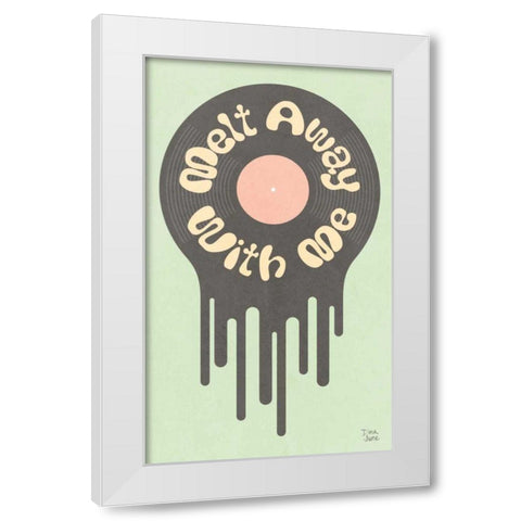 Melt Away with Me I White Modern Wood Framed Art Print by June, Dina
