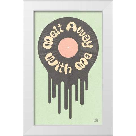 Melt Away with Me I White Modern Wood Framed Art Print by June, Dina