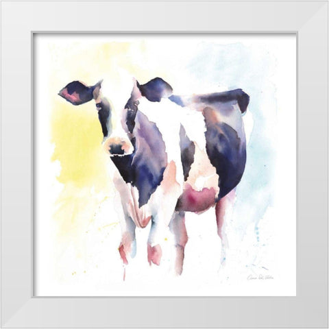 Holstein IV White Modern Wood Framed Art Print by Valle, Aimee Del