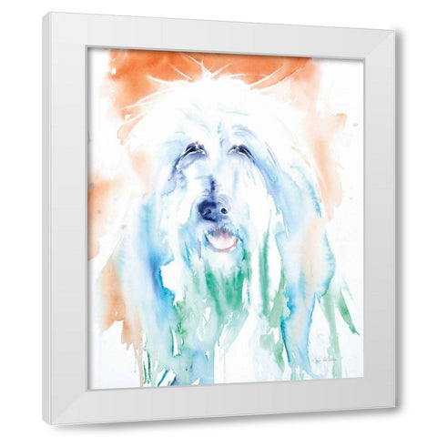 Sheep Dog White Modern Wood Framed Art Print by Valle, Aimee Del
