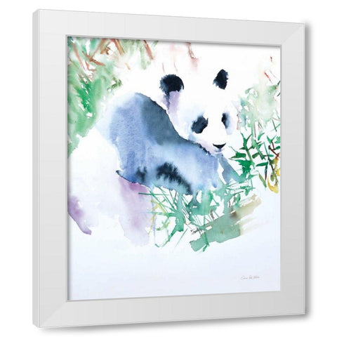 Panda White Modern Wood Framed Art Print by Valle, Aimee Del