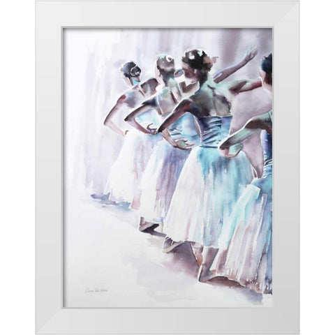 Ballet II White Modern Wood Framed Art Print by Valle, Aimee Del