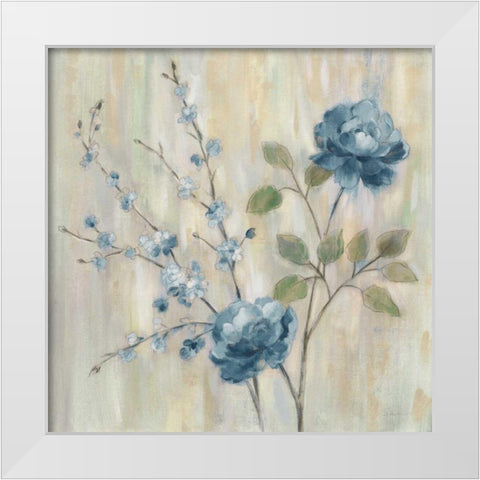 Contemporary Chinoiserie Blue White Modern Wood Framed Art Print by Vassileva, Silvia