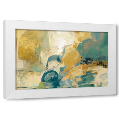 Mid Mod Mood Blue Crop White Modern Wood Framed Art Print by Vassileva, Silvia