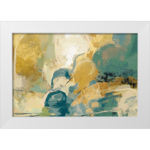 Mid Mod Mood Blue Crop White Modern Wood Framed Art Print by Vassileva, Silvia