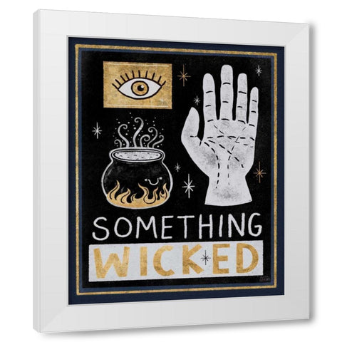 Frightfully Wicked V Dark White Modern Wood Framed Art Print by Averinos, Melissa