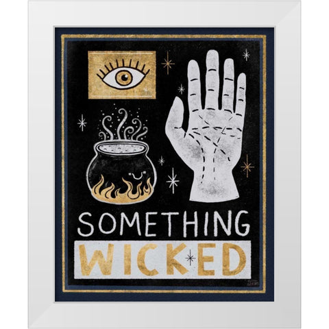Frightfully Wicked V Dark White Modern Wood Framed Art Print by Averinos, Melissa