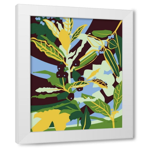 Bay Leaf White Modern Wood Framed Art Print by Gallagher, Megan