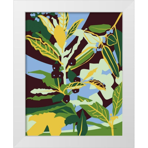 Bay Leaf White Modern Wood Framed Art Print by Gallagher, Megan