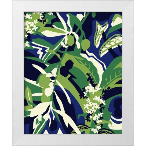 Olive Buds White Modern Wood Framed Art Print by Gallagher, Megan