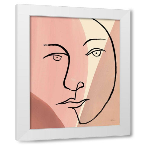 Ink Women IV Colorblock White Modern Wood Framed Art Print by Schlabach, Sue