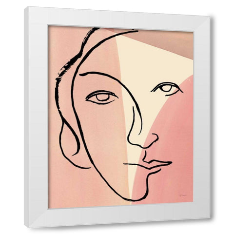 Ink Women V Colorblock White Modern Wood Framed Art Print by Schlabach, Sue