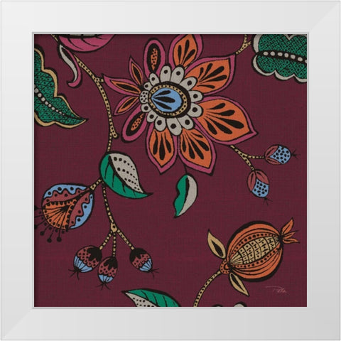 Garden Drawings II Wine White Modern Wood Framed Art Print by Pela