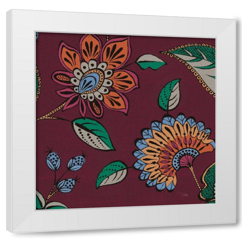 Garden Drawings III Wine White Modern Wood Framed Art Print by Pela