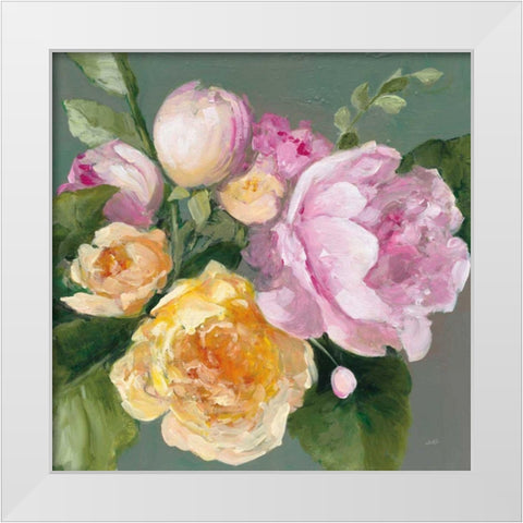 June Bouquet White Modern Wood Framed Art Print by Purinton, Julia