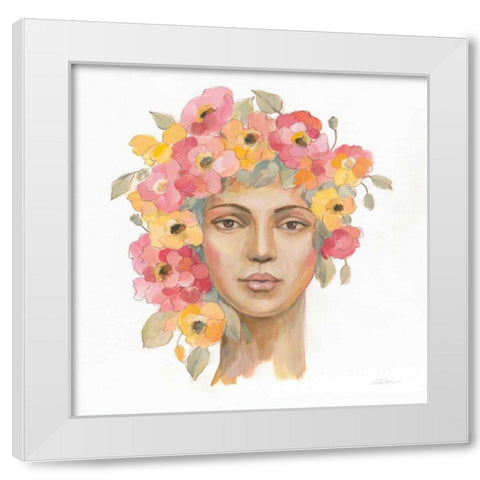 International Woman I White Modern Wood Framed Art Print by Vassileva, Silvia