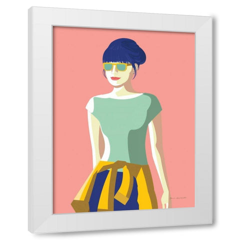 Summer Girl IV White Modern Wood Framed Art Print by Escalante, Omar