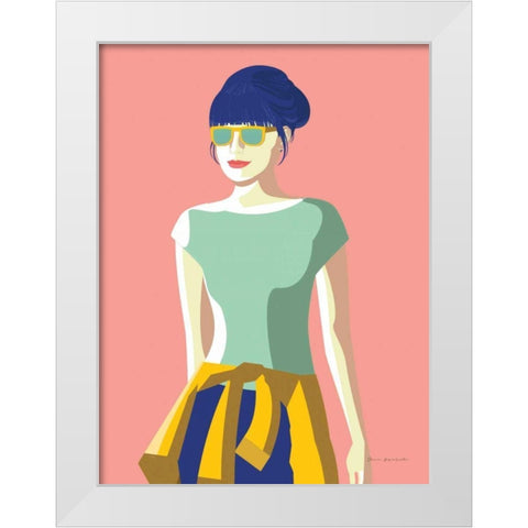 Summer Girl IV White Modern Wood Framed Art Print by Escalante, Omar