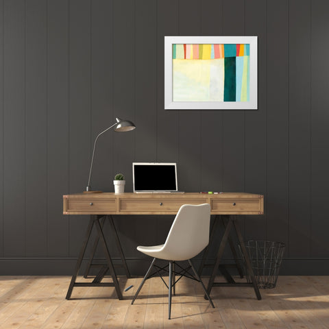 Twelve Bar I White Modern Wood Framed Art Print by Davies, Jane