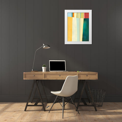 Twelve Bar III White Modern Wood Framed Art Print by Davies, Jane