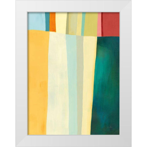 Twelve Bar III White Modern Wood Framed Art Print by Davies, Jane