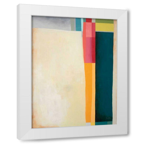 Stitched Together II White Modern Wood Framed Art Print by Davies, Jane