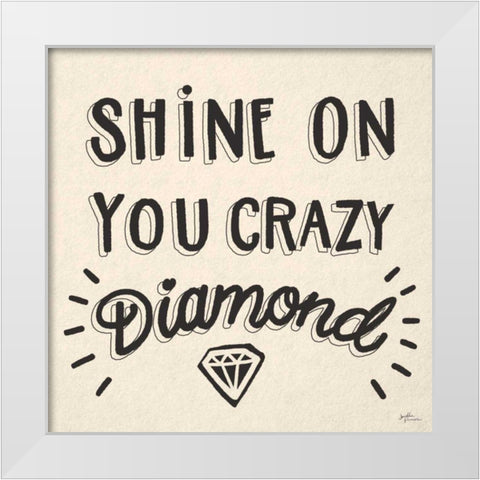 Shine On I Neutral White Modern Wood Framed Art Print by June, Dina