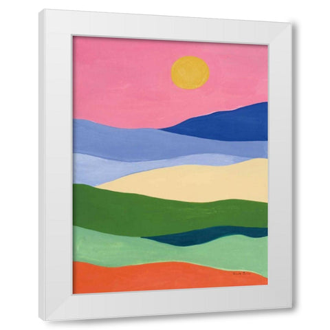 Desert Landscape II White Modern Wood Framed Art Print by Zaman, Farida