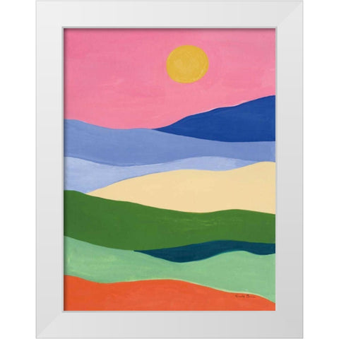 Desert Landscape II White Modern Wood Framed Art Print by Zaman, Farida