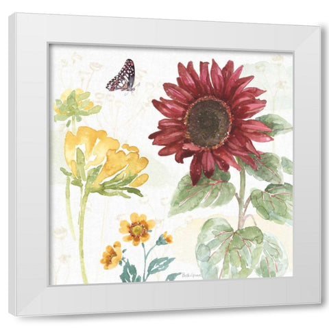 Sunflower Splendor VI White Modern Wood Framed Art Print by Grove, Beth
