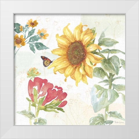 Sunflower Splendor VIII White Modern Wood Framed Art Print by Grove, Beth