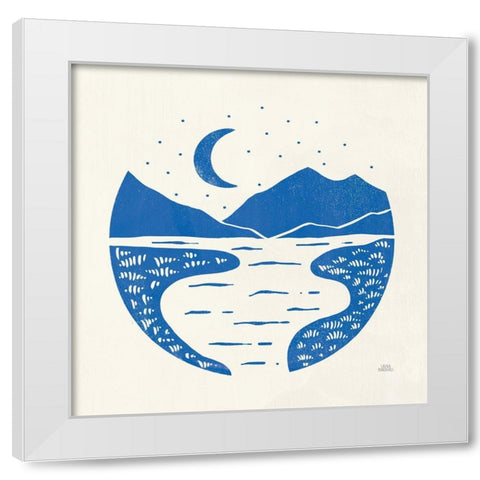 On the Horizon II White Modern Wood Framed Art Print by Marshall, Laura