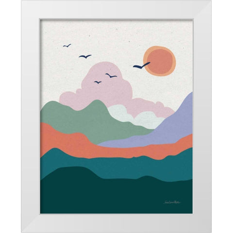 Hills and Valleys II White Modern Wood Framed Art Print by Miller, Sara Zieve