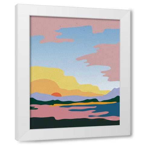 Hills and Valleys III White Modern Wood Framed Art Print by Miller, Sara Zieve