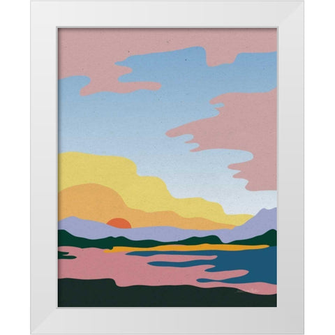Hills and Valleys III White Modern Wood Framed Art Print by Miller, Sara Zieve