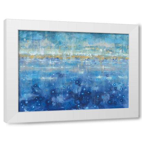 Horizon White Modern Wood Framed Art Print by Nai, Danhui