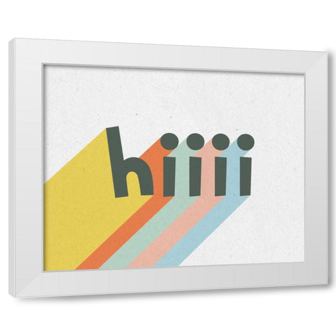 Rainbow Words VI Crop White Modern Wood Framed Art Print by Hershey, Moira