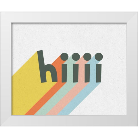 Rainbow Words VI Crop White Modern Wood Framed Art Print by Hershey, Moira