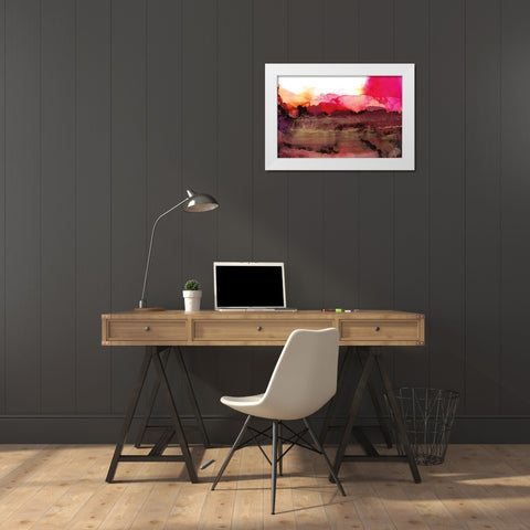 Sandstone White Modern Wood Framed Art Print by Paschke, Chris