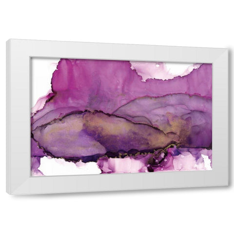 Violet White Modern Wood Framed Art Print by Paschke, Chris