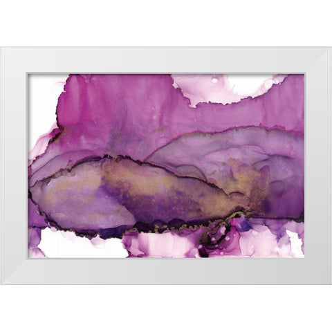 Violet White Modern Wood Framed Art Print by Paschke, Chris