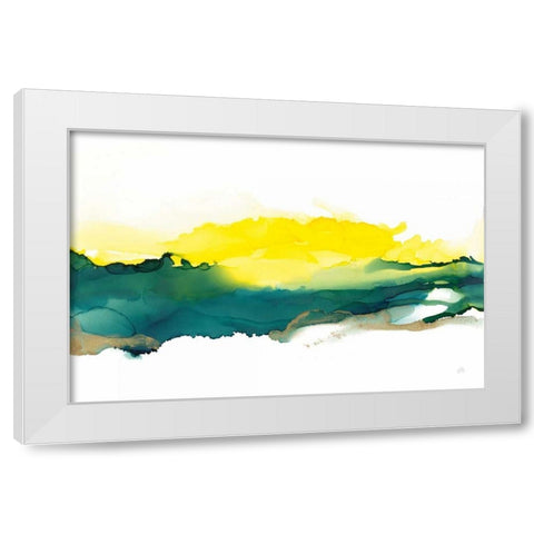 Sunrise White Modern Wood Framed Art Print by Paschke, Chris