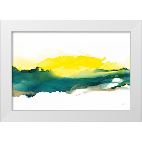 Sunrise White Modern Wood Framed Art Print by Paschke, Chris