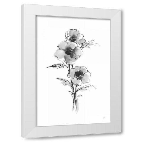 Wash Anemone II White Modern Wood Framed Art Print by Paschke, Chris