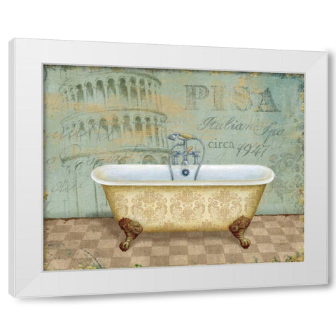 Voyage Romantique Bath II White Modern Wood Framed Art Print by Brissonnet, Daphne