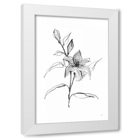 Wash Tiger Lily White Modern Wood Framed Art Print by Paschke, Chris