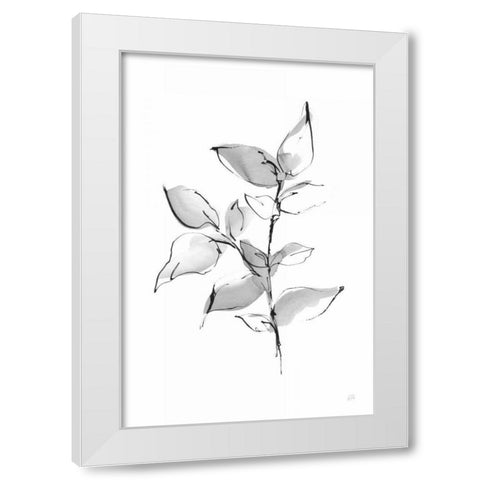 Wash Leaf II White Modern Wood Framed Art Print by Paschke, Chris