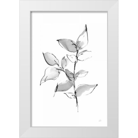 Wash Leaf II White Modern Wood Framed Art Print by Paschke, Chris